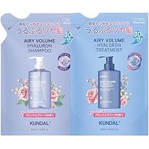クンダル エアリーボリューム ヒアルロン シャンプー セット 300ml 5個 エアリーボリュームヒアルロンうるぷるボリュームケアセット / KUNDAL